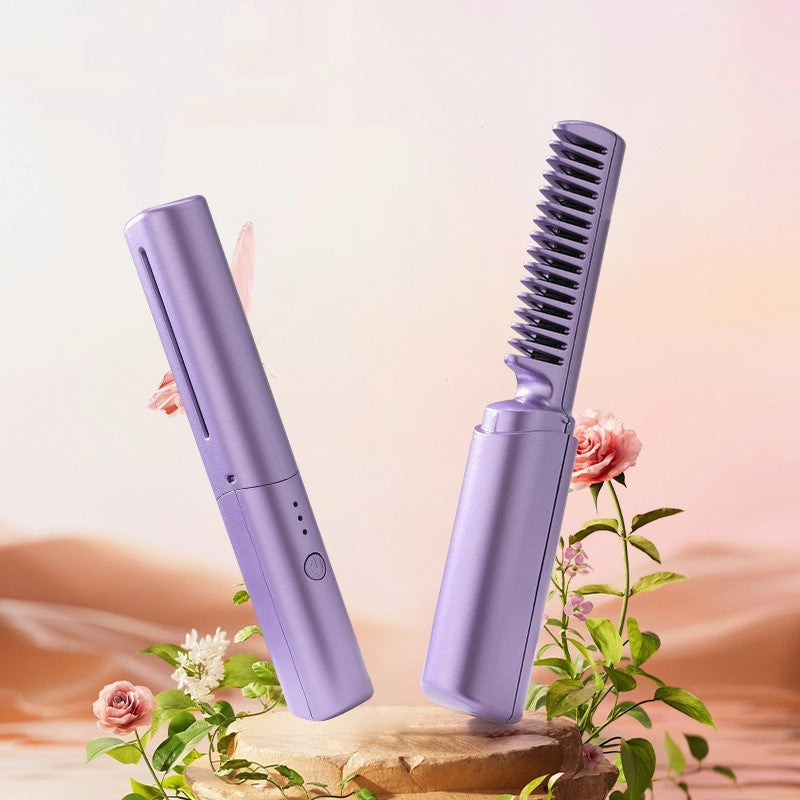 Wireless Ceramic Hair Styling Brush with Smart Temperature Control