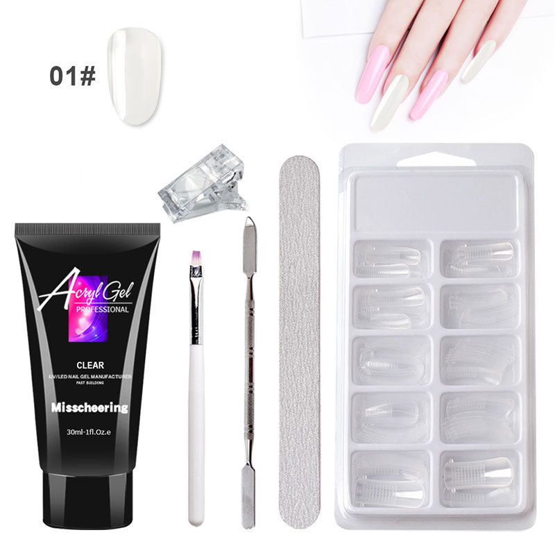 Effortless Nail Art Gel Set with Quick Application - Crystal Clear Glamour