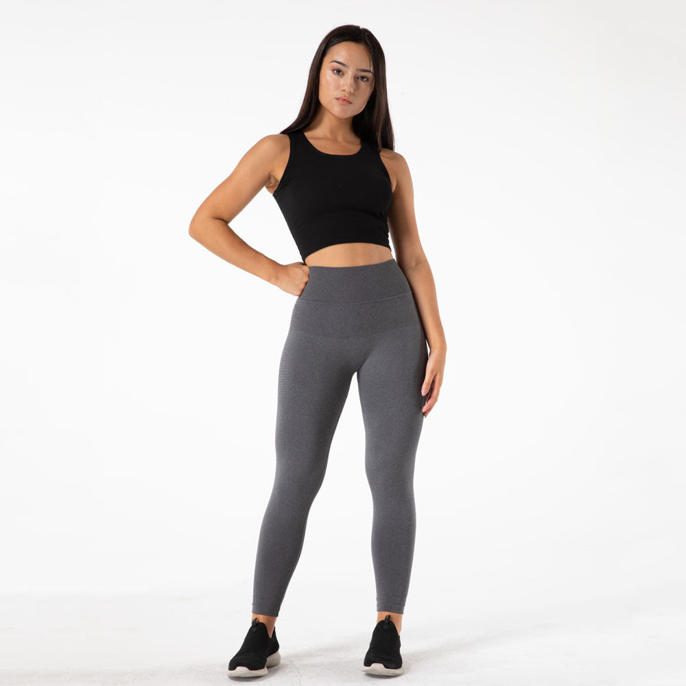 High-Waisted Seamless Yoga Leggings for Women - Full Length Fitness Tights