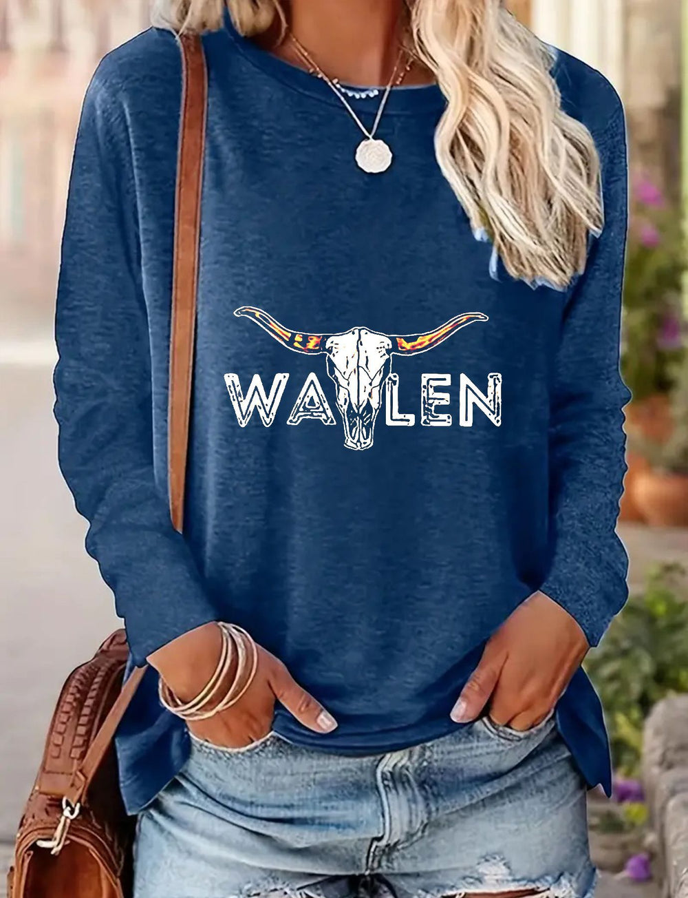 Damen Langarmshirt mit Relaxed Fit für Frühling und Herbst 