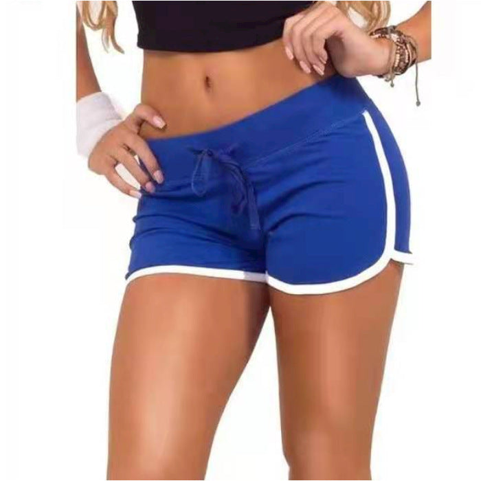 Yoga Fitness Cotton Drawstring Sports Shorts