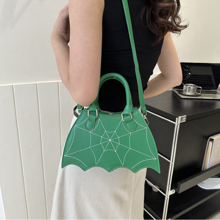 Halloween-Inspired Spider Web Crossbody Bag - Stylish Women's Shoulder Handbag with Handle