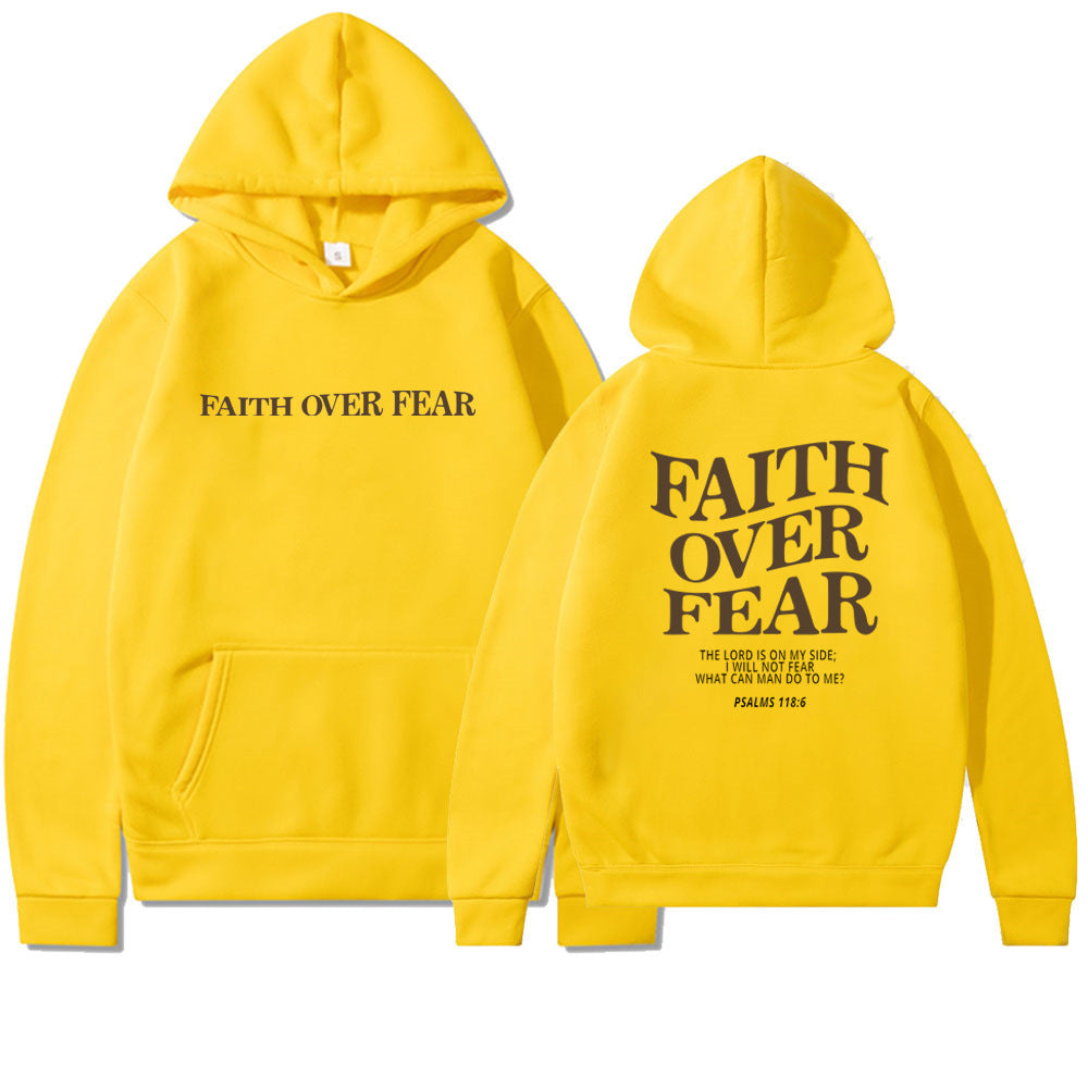 Faith Over Fear Inspirierende Kapuzenpullover für Männer und Frauen