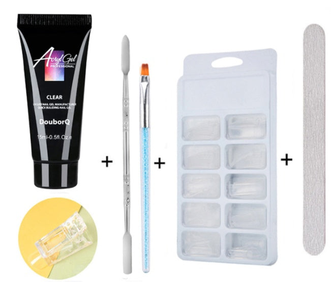 Kit manicure fai da te con set di smalti e prodotti per nail art