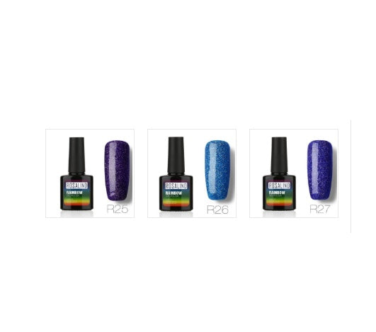 Rainbow UV-Gel-Nagellack-Set von Rosalind – ungiftiges, langanhaltendes Phototherapiesystem