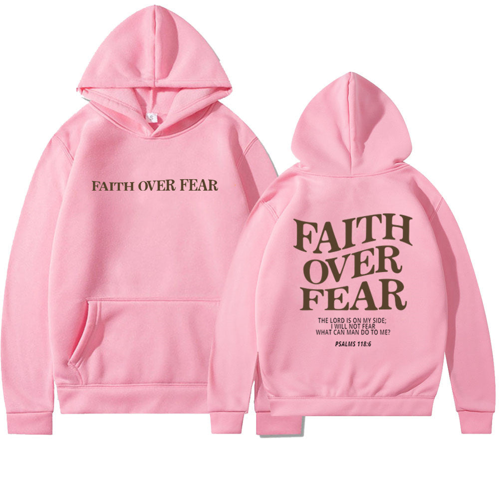 Faith Over Fear Inspirierende Kapuzenpullover für Männer und Frauen