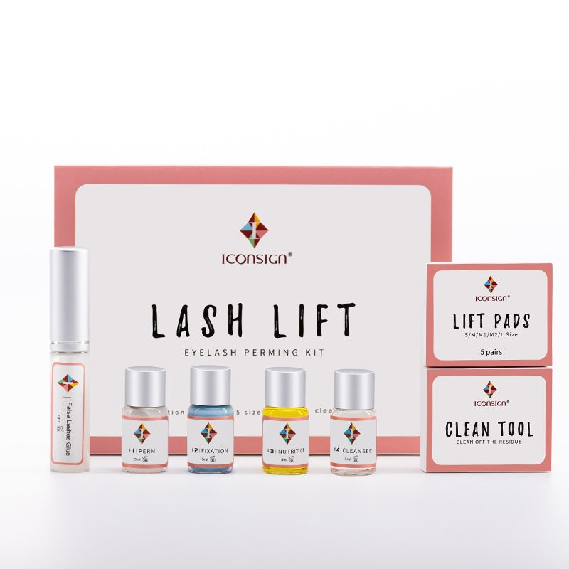 Lash Lift & Curl Kit - ICONSIGN Eyelash Perming and Enhancement Tools for Salon and Home Use