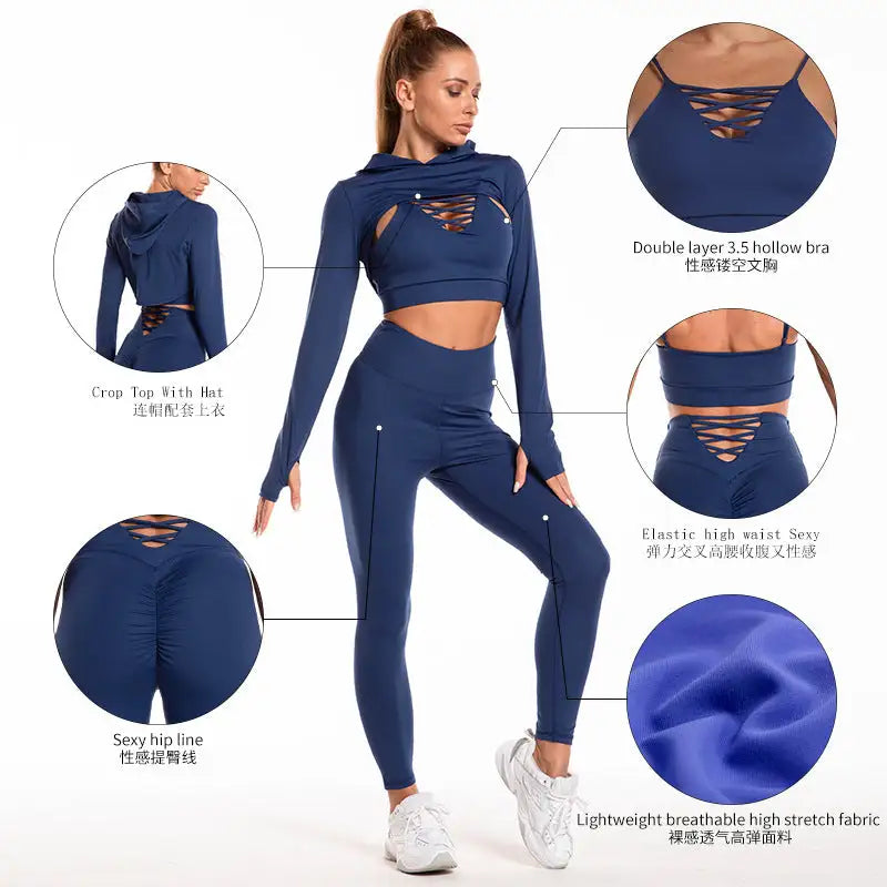 Nahtloses Fitness-Leggings-Set „Sculpted Motion“