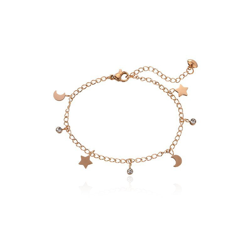 Celestial Charm Gold Bracelet for Women