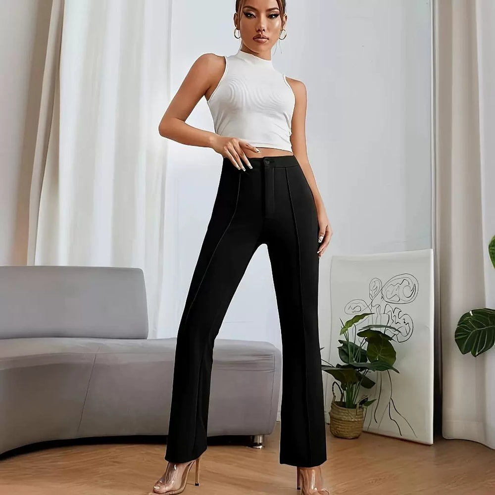 Slim Fit Waistband Street Style Cropped Pants