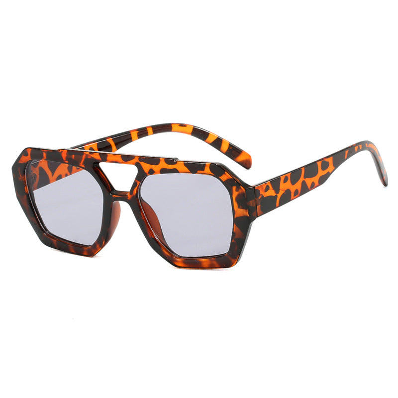 Leopard Print Oversized Sunglasses for Summer Beach Vacations