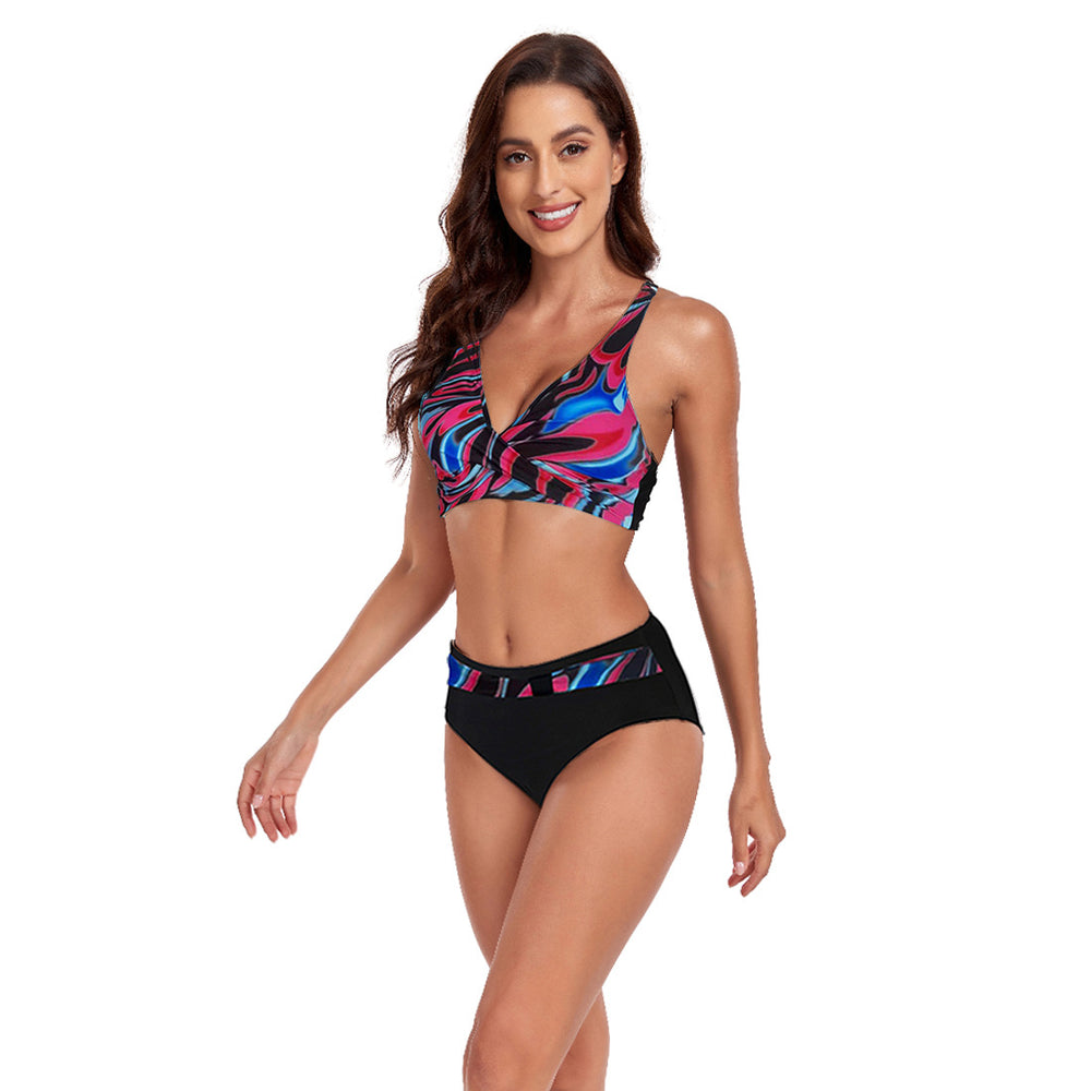 Summer Goddess Split Badeanzug – Stylischer Neckholder-Bikini für Damen