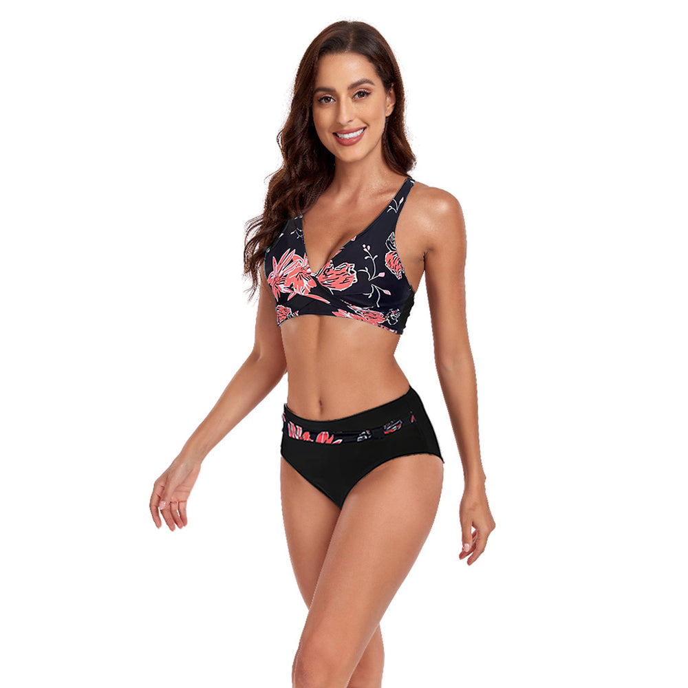 Costume da bagno Summer Goddess Split - Elegante bikini con scollo a V per donna