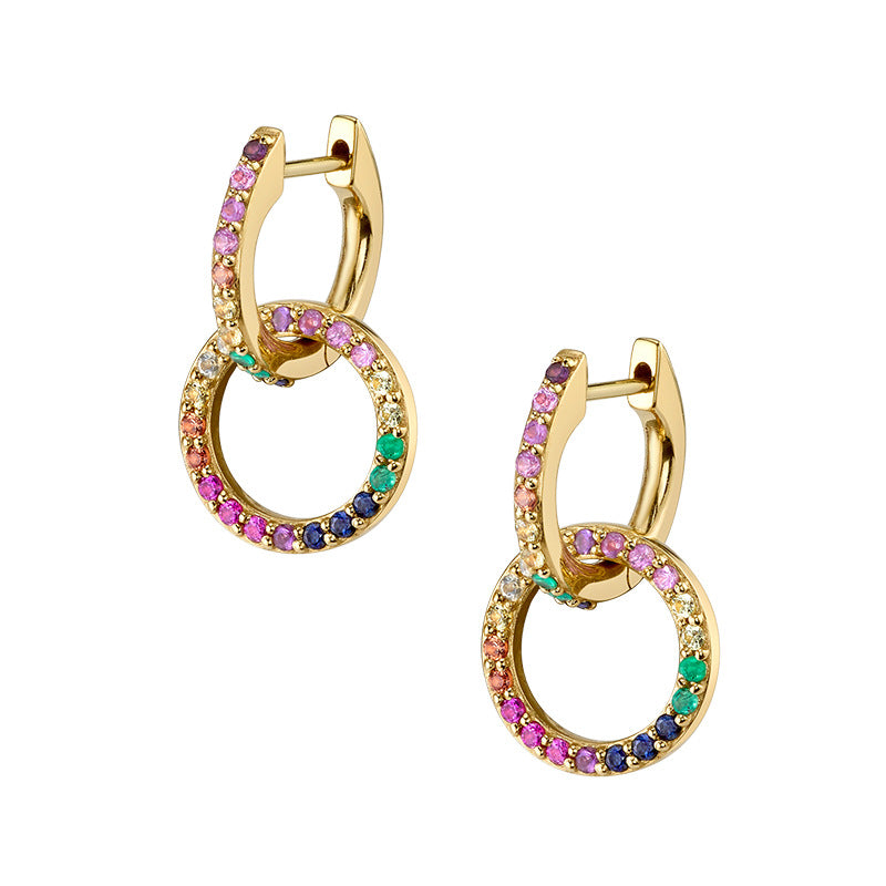 Geometric Patterned Openwork Rhinestone Earrings for Women