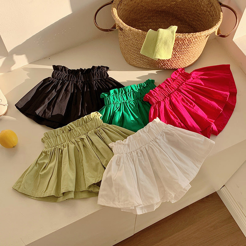 Multi-Color Woven Cotton Women's Shorts in Bud Shape