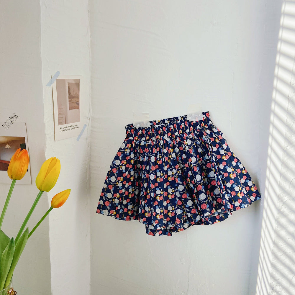 Children's Floral Shorts Bud Skirt Pants Fashionable