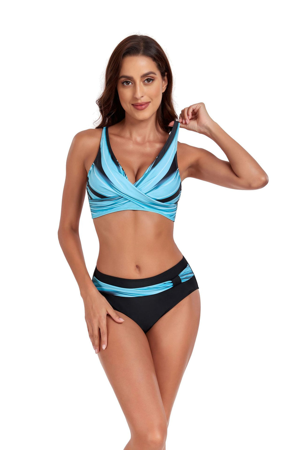 Costume da bagno Summer Goddess Split - Elegante bikini con scollo a V per donna