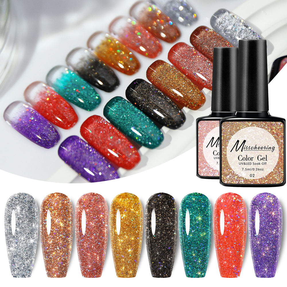 Diamond Dust UV-Nagelkunst-Set mit Lunar Legend Paillettenkleber