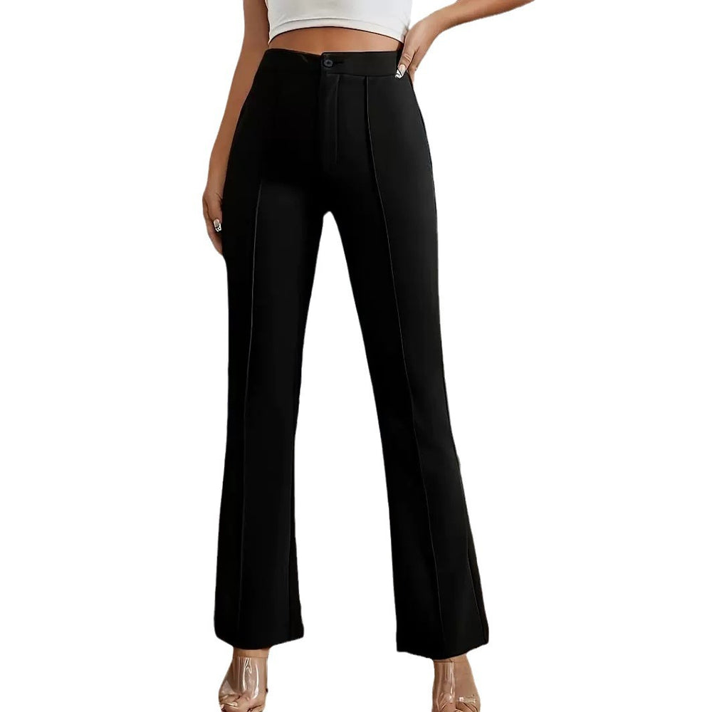 Slim Fit Waistband Street Style Cropped Pants