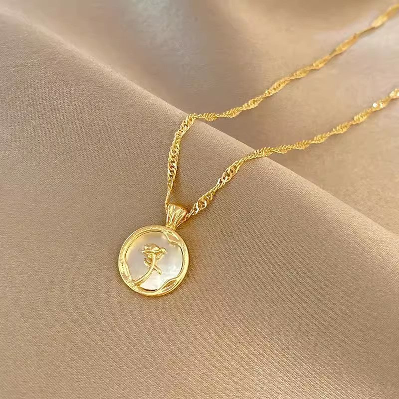 Delicate Rose Pendant Necklace for Women