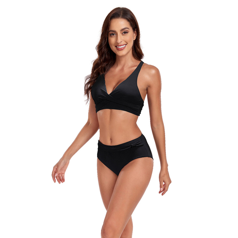 Costume da bagno Summer Goddess Split - Elegante bikini con scollo a V per donna