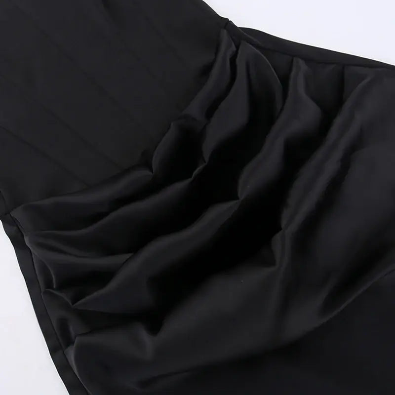 Glamorous Strapless Black Party Dress