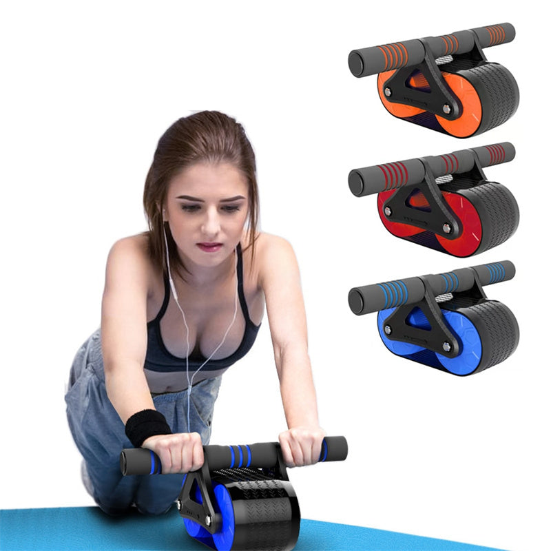 Abdominal Muscle Training Wheel with Automatic Rebound Feature - Home Fitness Equipment