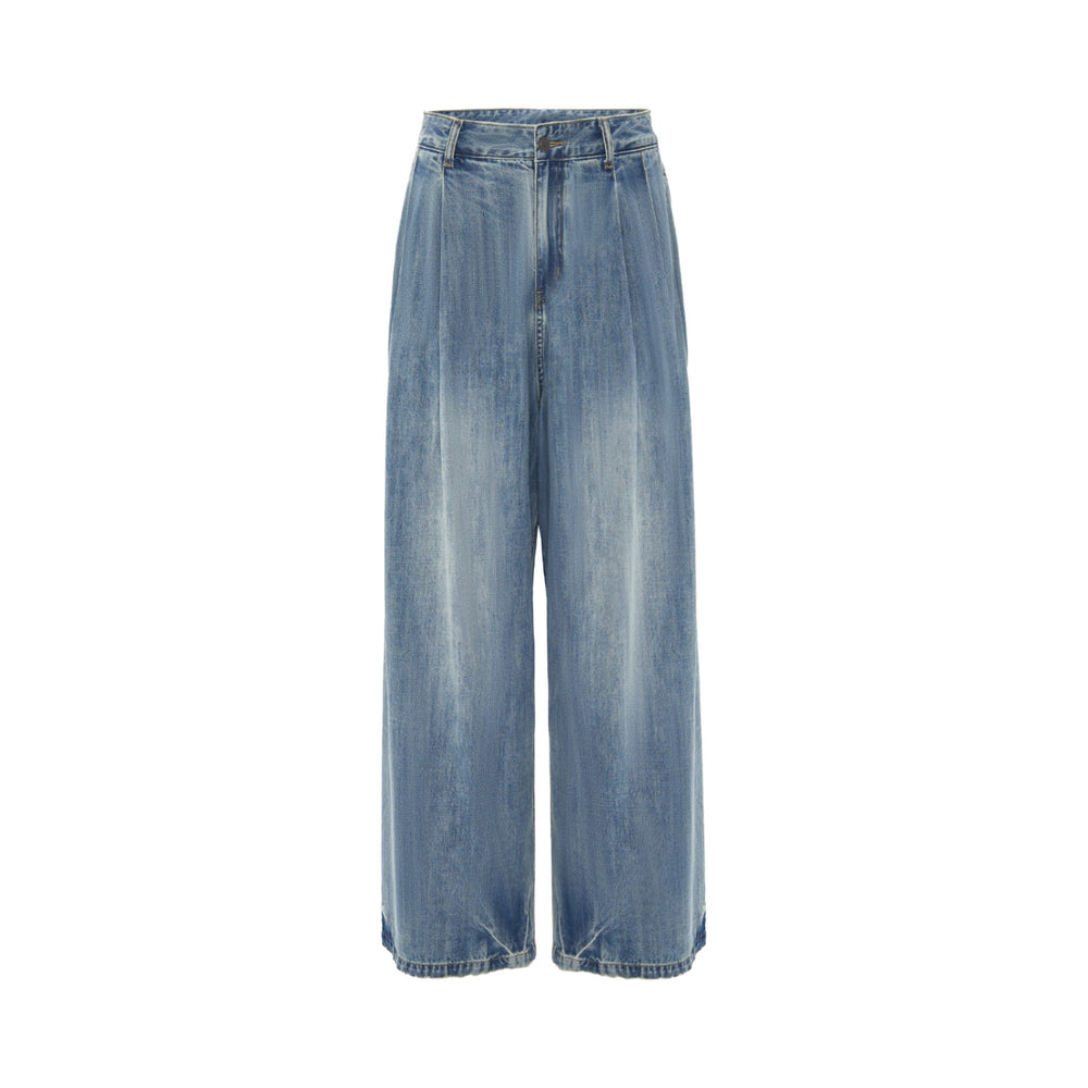 Women's Autumn New Loose Washed-out Jeans