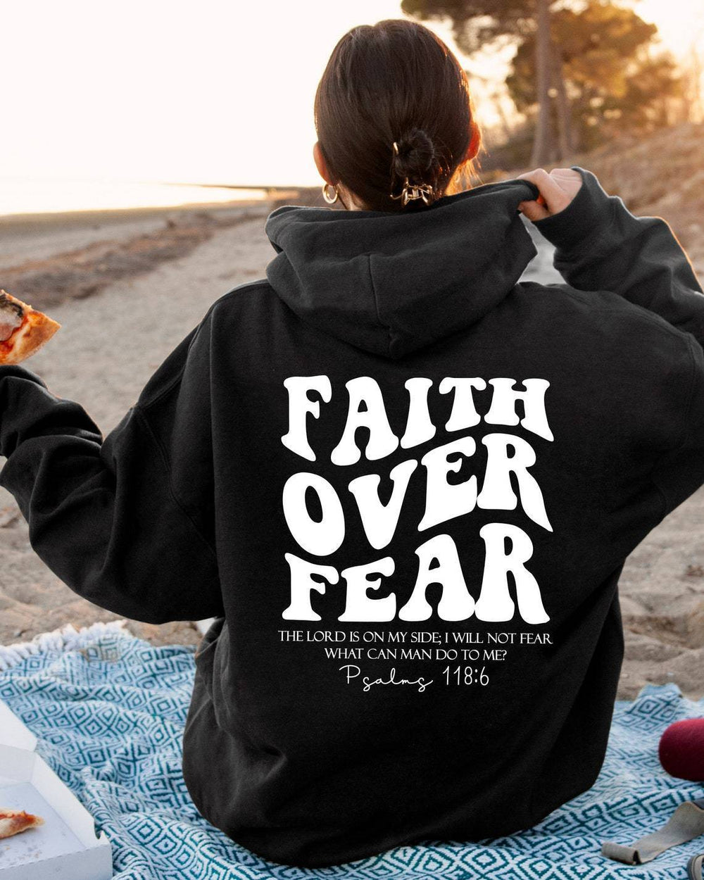 Faith Over Fear Pullover Hoodie, christliches inspirierendes Sweatshirt, Bibelvers-Kleidung