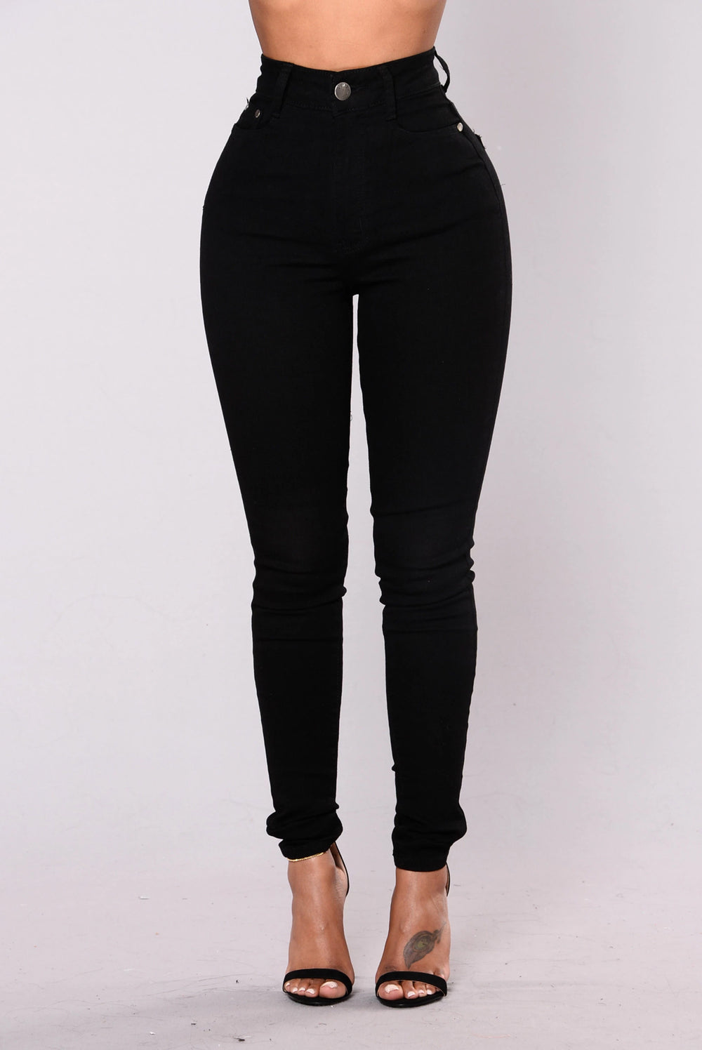 High Rise Stretchy Denim Skinny Leggings for a Sculpted Look