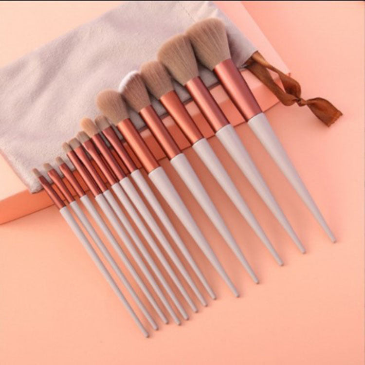 13-Piece Premium Makeup Brush Collection - Complete Set for Foundation, Blush, Eyeshadow, and More