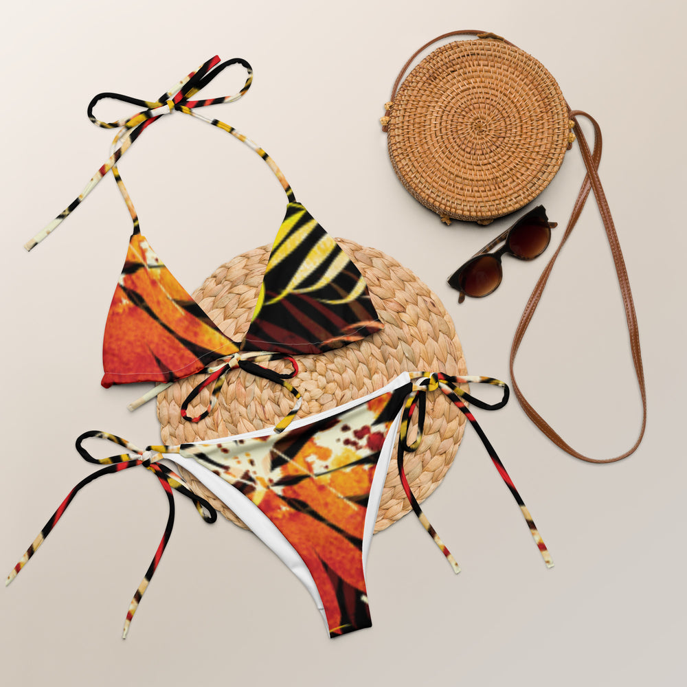 Bikini-Set mit durchgehendem Summer Vibes-Print