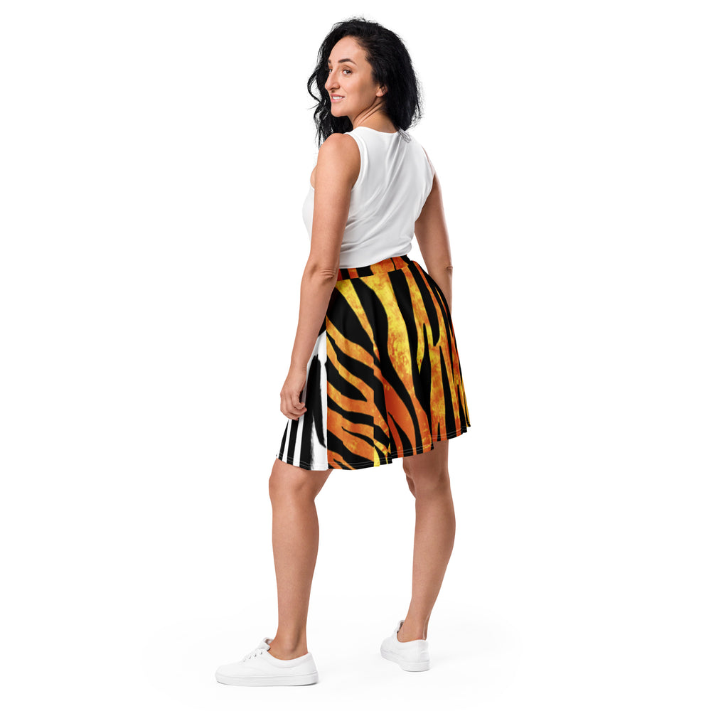 Flared Skater Skirt with Elastic Waistband