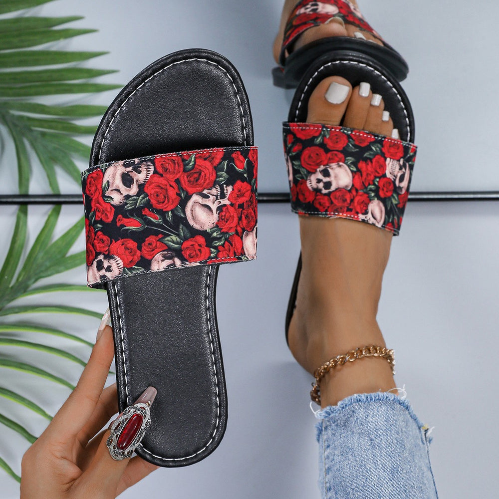 Colorful Flat Women's Sandals with Unique Designs