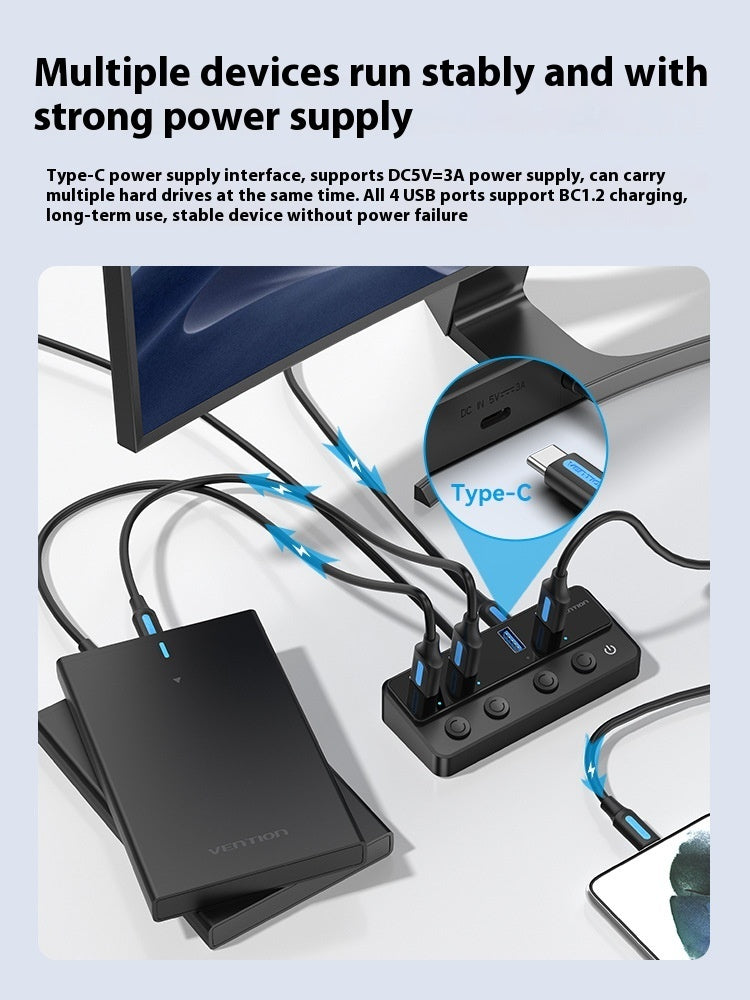 Vention USB Extender Erweiterung Dock Dockingstation Extender Multi-Interface-Stecker