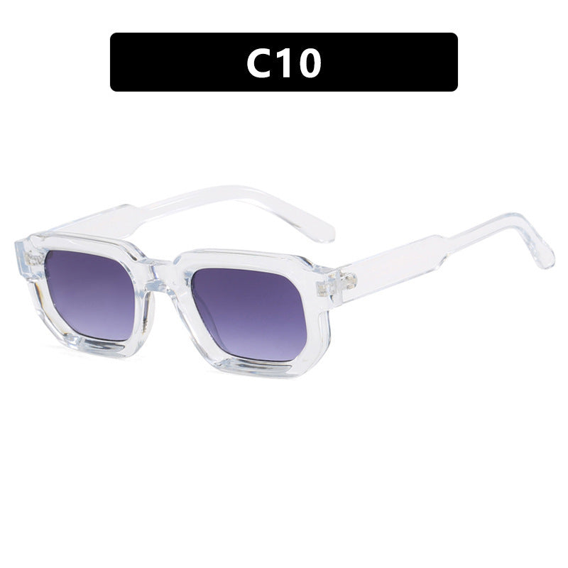 Retro Square Sunglasses with European and American Charm