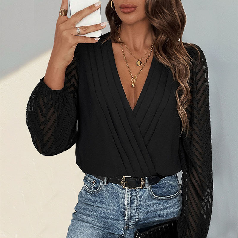 Chic Long Sleeve Solid Color Retro Jumpsuit