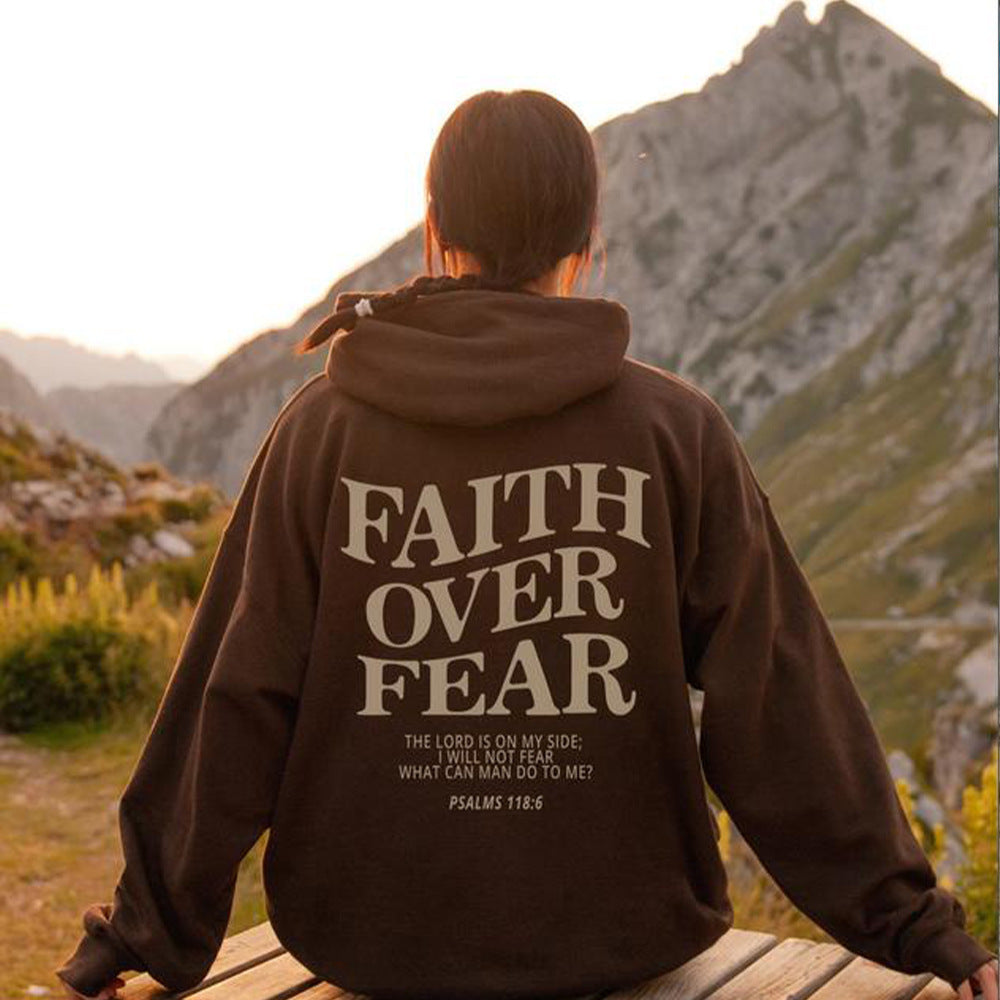 Faith Over Fear Inspirierende Kapuzenpullover für Männer und Frauen