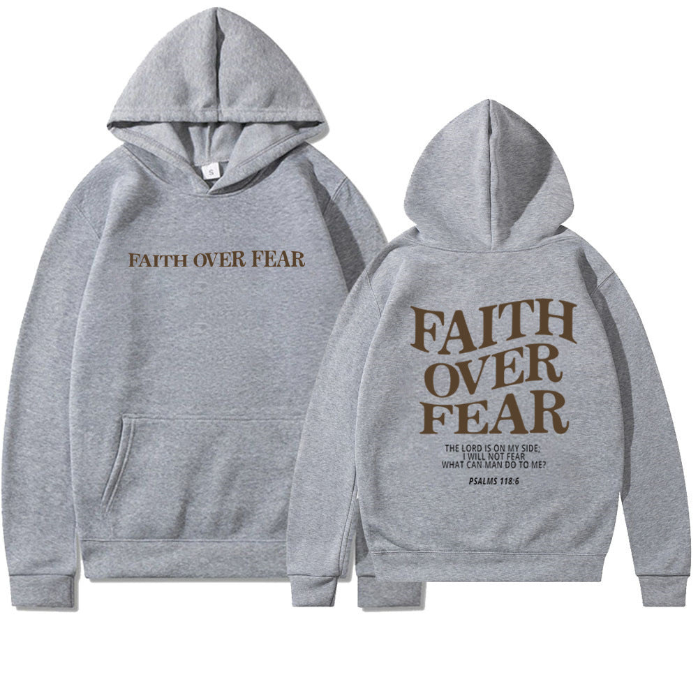 Faith Over Fear Inspirierende Kapuzenpullover für Männer und Frauen