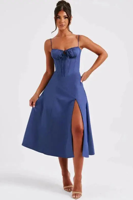 Elegant Quinn Cotton Midi Dress