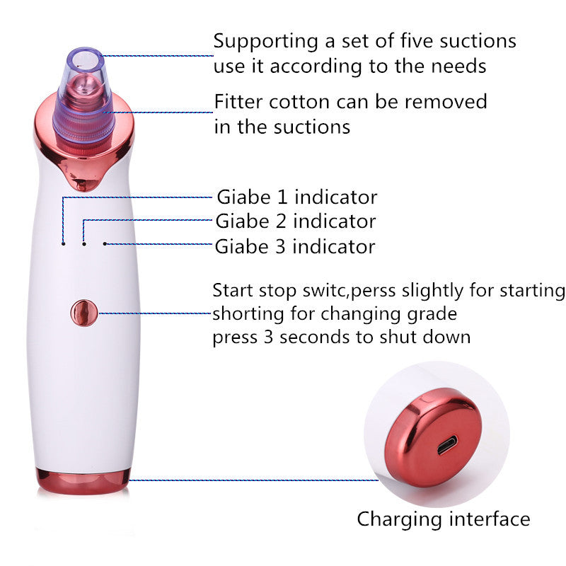 Blackhead Vacuum Suction Tool with Skin Rejuvenation Benefits