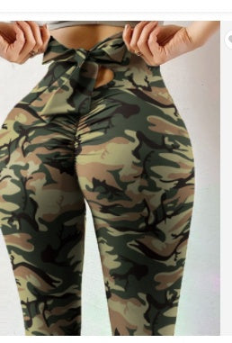 Hüfthebende Jogginghose-Leggings mit Schleifendetail für Damen