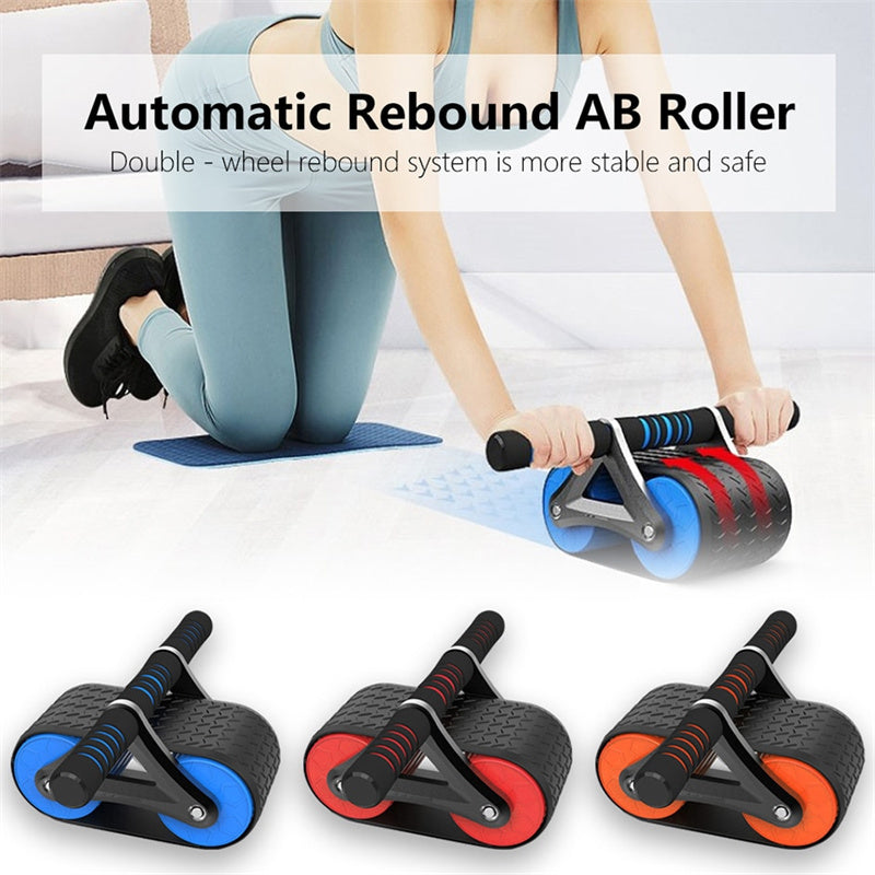 Abdominal Muscle Training Wheel with Automatic Rebound Feature - Home Fitness Equipment