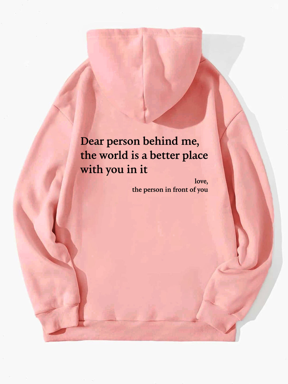 Inspirational Message Hoodie with Kangaroo Pocket – Unisex Trendy Pullover with Long Sleeves and Adjustable Drawstring