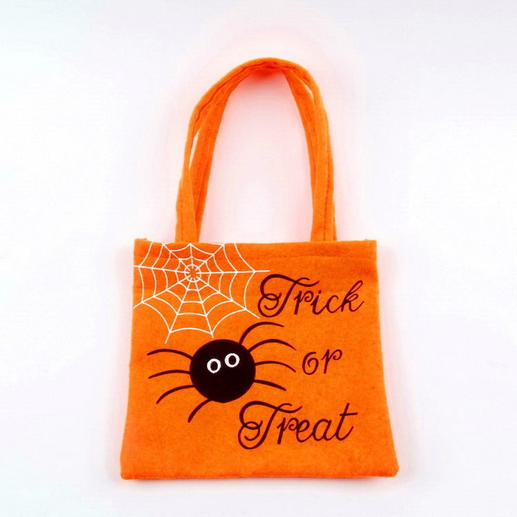 Halloween-Themed Spider Pumpkin Print Shoulder Bag for Kids and Women - Candy Gift Bags and Small Handbags