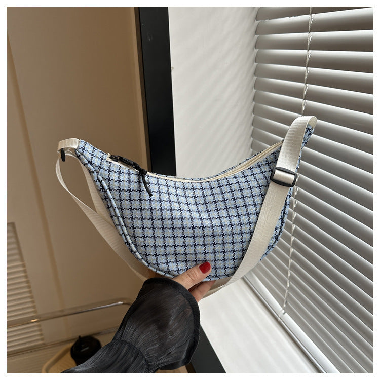 Chic Plaid Casual Dumpling Crossbody Bag for Women