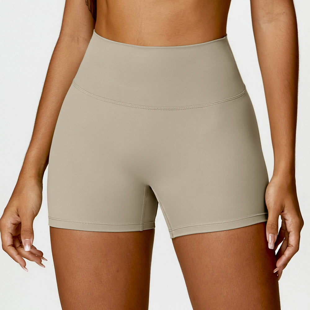 Bauchkonturierende Yoga-Shorts mit hoher Taille für eine verbesserte Hüftform