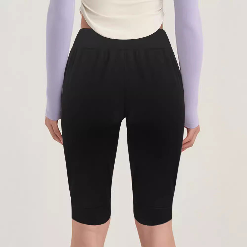 Women's Cropped Straight Leg Yoga Pants with Pockets