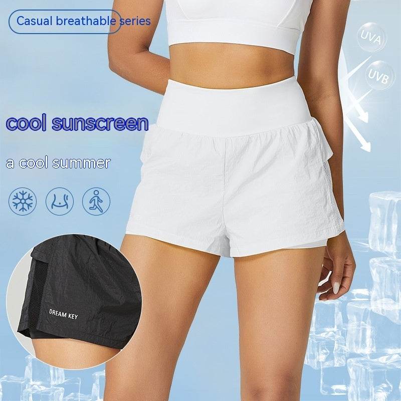 Breathable Cotton Blend Women's Casual Sports Shorts for Summer