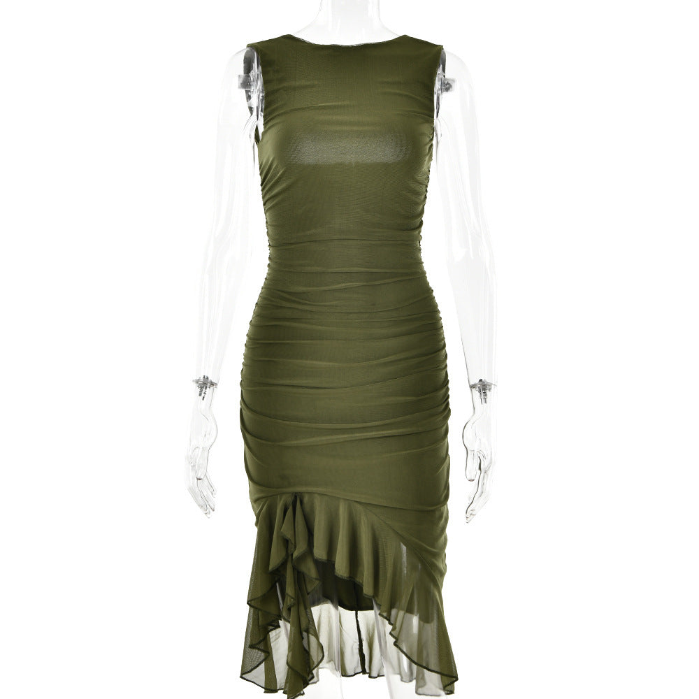 Summer Chic Sleeveless Bodycon Dress - Women's Elegant Party Wear